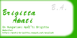 brigitta apati business card